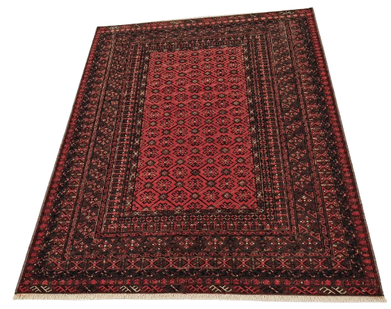 Persian carpet showing traditional pattern and colour