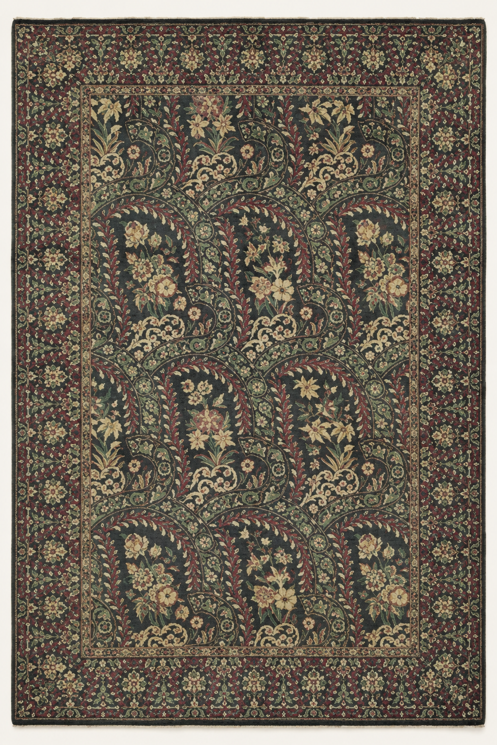 Persian carpet with rich traditional colour and pattern