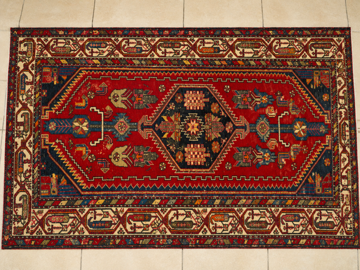 Persian carpet after final restoration